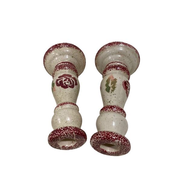 Candlesticks Holder, Country Home Decor, Candle Holders, Ceramic, 2 - Picture 6 of 7
